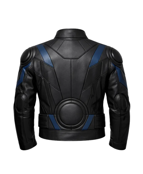 Men’s Cyberpunk Urban Biker Leather Jacket back