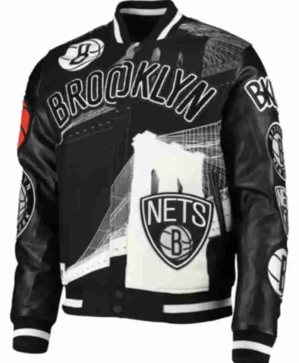 Men’s Pro Brooklyn Nets Black Jacket
