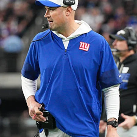 Mike Kafka Giants Half-Zip T-Shirt front