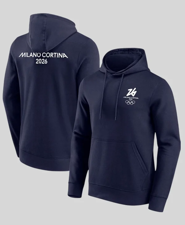 Milano Cortina 2026 Olympics Front & Back Logo Graphic Hoodie