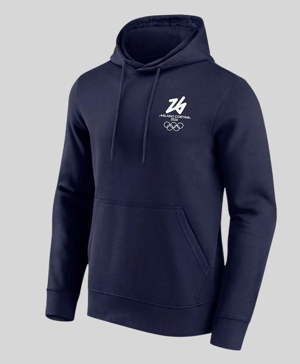 Milano Cortina 2026 Olympics Front & Back Logo Graphic Hoodie front