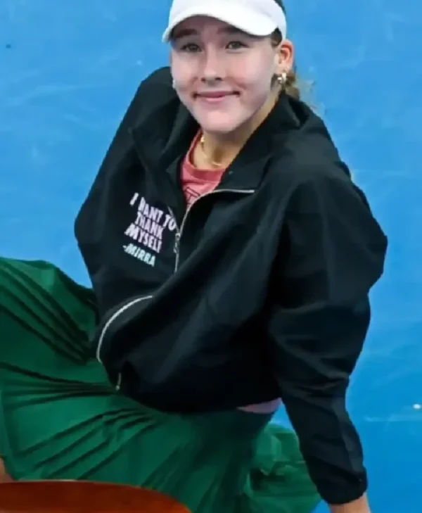 Mirra Andreeva 2026 Adelaide International Jacket front