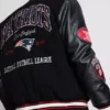 NFL New England Patriots Black Varsity Jacket For Sale