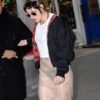 NYC Kristen Stewart Black Bomber Jacket front