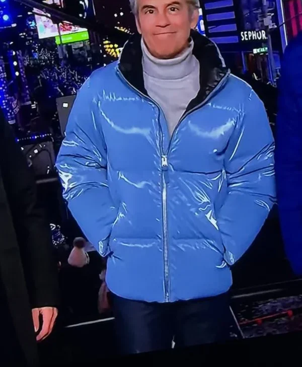 New Year’s Eve Andy Cohen Blue Jacket front