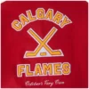 OVO Calgary Flames Wool Leather Varsity Jacket patches