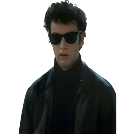 Oh What Fun Dominic Sessa Black Leather Jacket