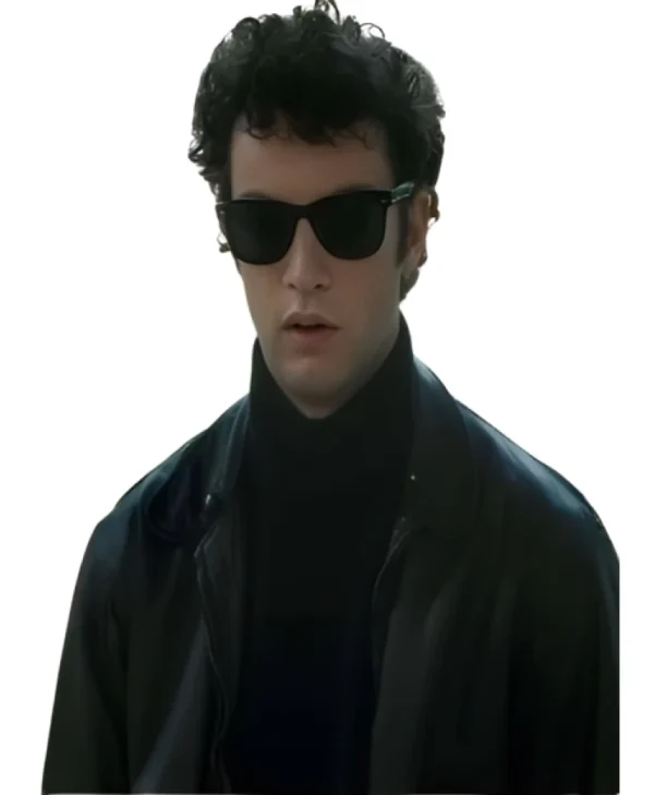 Oh What Fun Dominic Sessa Black Leather Jacket