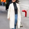 Olivia Munn New York City 2026 Wool Coat front