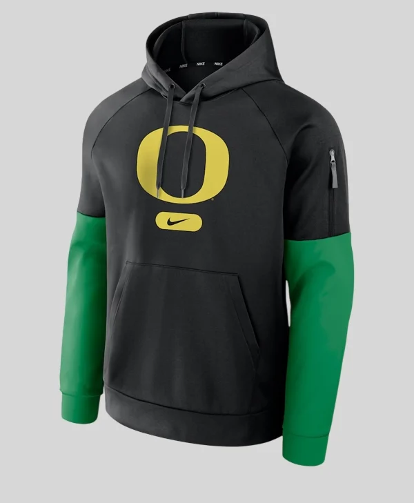 Oregon Ducks Fitness Performance Hoodie front