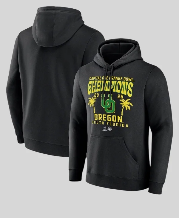 Oregon Ducks Playoff 2026 Orange Bowl Champions Hoodie