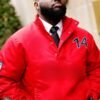 Paris Fashion Week 2026 Davido Red Jacket back