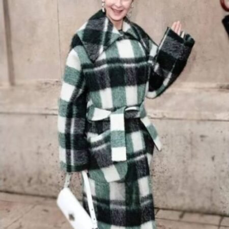 Paris Fashion Week 2026 Kelly Rutherford Wrap Coat front