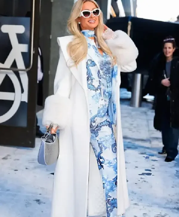 Paris Hilton NYC White Long Coat