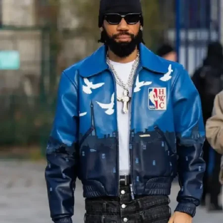 Phyno Paris Fashion Week Leather Jacket