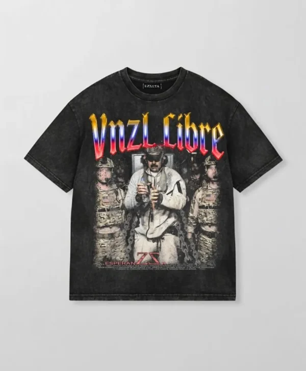 Polo Venezuela Libre Black T Shirt