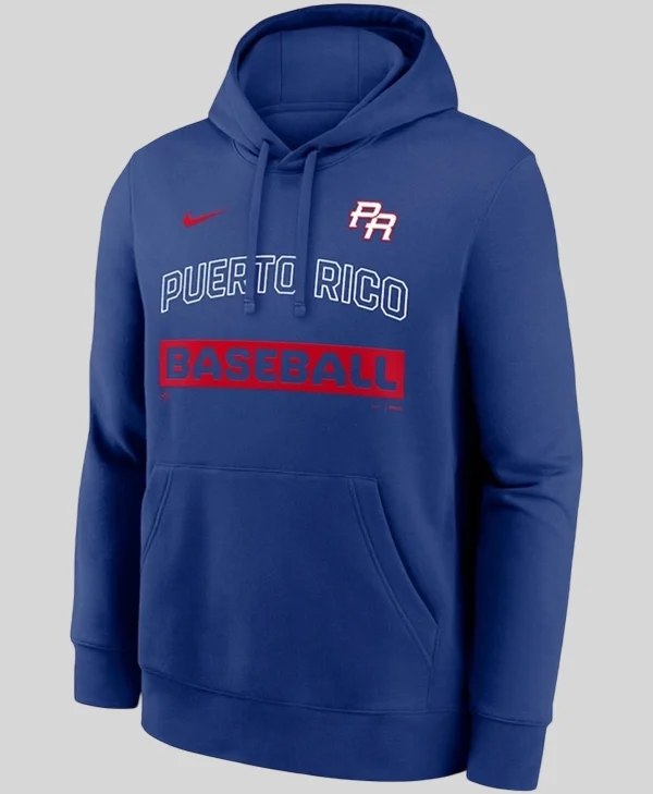 Puerto Rico Baseball Nike 2026 World Baseball Classic Club Hoodie front