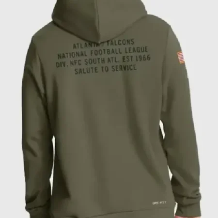 Raheem Morris Atlanta Falcons 2025 Salute to Service Hoodie back
