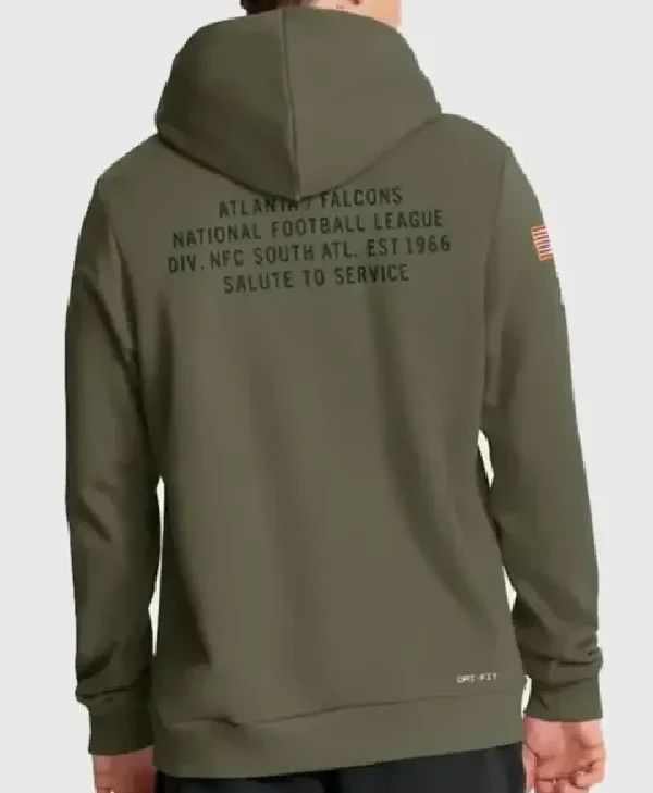 Raheem Morris Atlanta Falcons 2025 Salute to Service Hoodie back