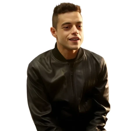 Rami Malek Mr Robot Leather Jacket back