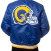 Rams LA Satin Blue Jacket back