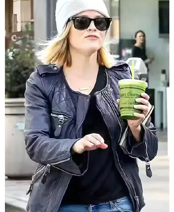 Resee Witherspoon Black Leather Jacket