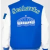 Retro Seattle Seahawks Classic Rib Varsity Jacket For Sale