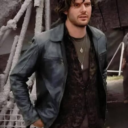 Return to Silent Hill 2026 Jeremy Irvine Black Leather Jacket