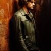 Return to Silent Hill 2026 Jeremy Irvine Black Leather Jacket front