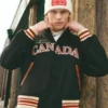 SCA x Hockey Canada Leaf & Legacy Varsity Bomber Jacket
