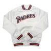 San Diego Padres White Lightweight Satin Jacket