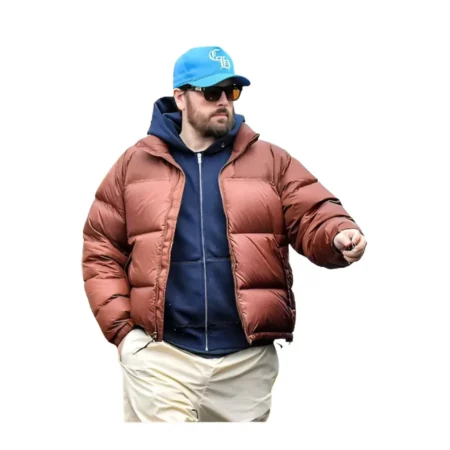 Scott Disick Brown Puffer Jacket front