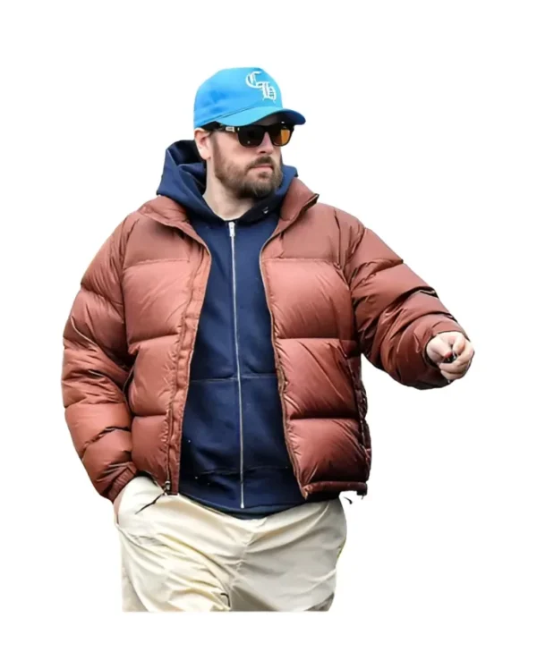 Scott Disick Brown Puffer Jacket front
