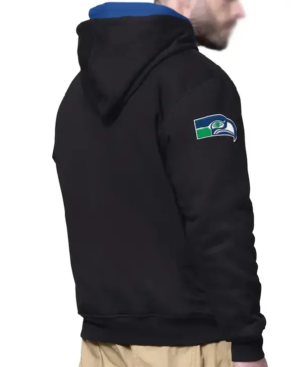Seattle Seahawks Big Shot Full-Zip Double Hoodie back