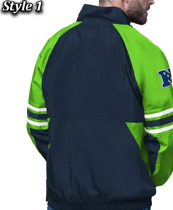 Seattle Seahawks Prospect Half-Zip Pullover Jacket back