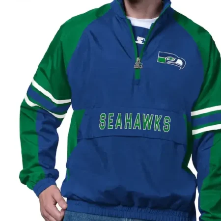 Seattle Seahawks Prospect Half-Zip Pullover Jacket style 2