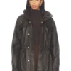 Shop Mendoza Oversized Leather Jacket