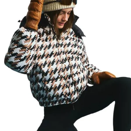 Shop The Traitors US S04 Caroline Stanbury Houndstooth Puffer Jacket