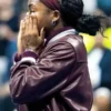 Shop US Open 2025 Coco Gauff Leather Varsity Jacket