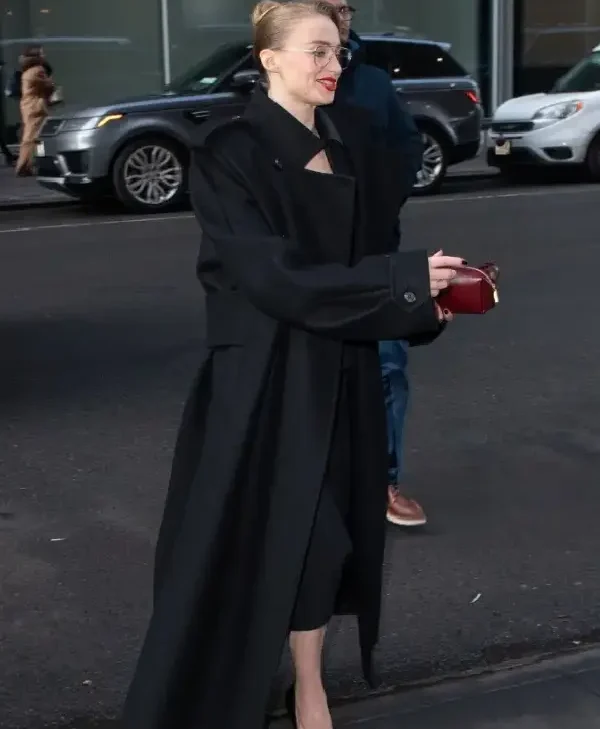 Sophie Turner CBS Mornings 2026 Long Trench Coat
