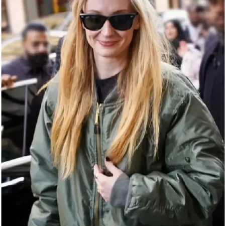 Sophie Turner Khaki Jacket