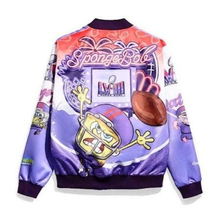 Super Bowl LVIII x SpongeBob Satin Jacket back