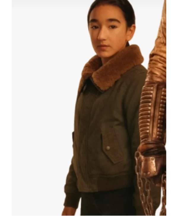 Supergirl Eve Ridley Shearling Bomber Jacket