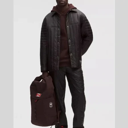 Team Canada Men Nylon Taffeta Insulated Shacket front