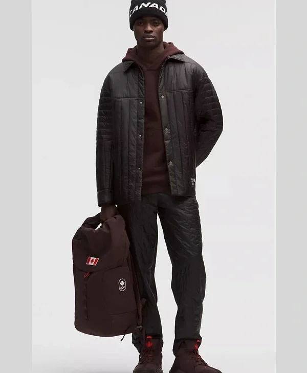 Team Canada Men Nylon Taffeta Insulated Shacket front