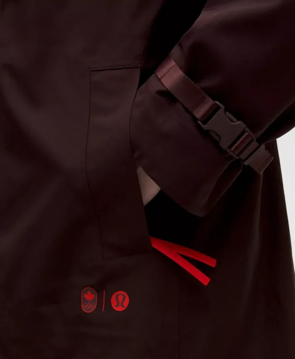 Team Canada Women Waterproof Shell Jacket sleeves