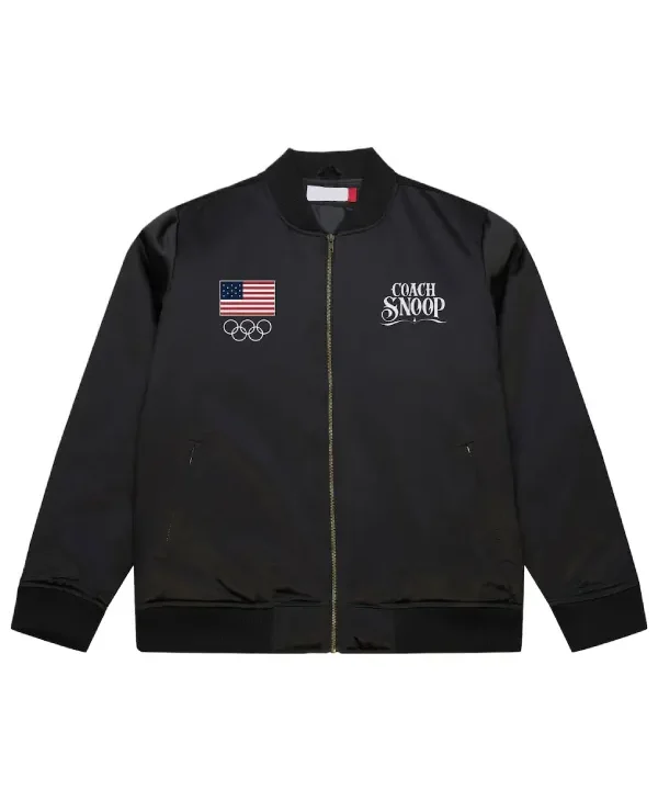 Team USA Coach Snoop Satin Bomber Jacket