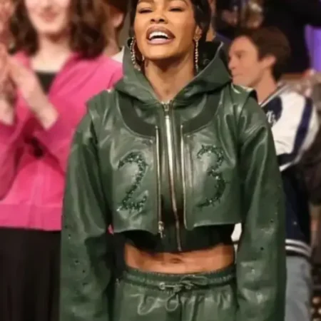 Teyana Taylor SNL S51 Cropped Jacket front
