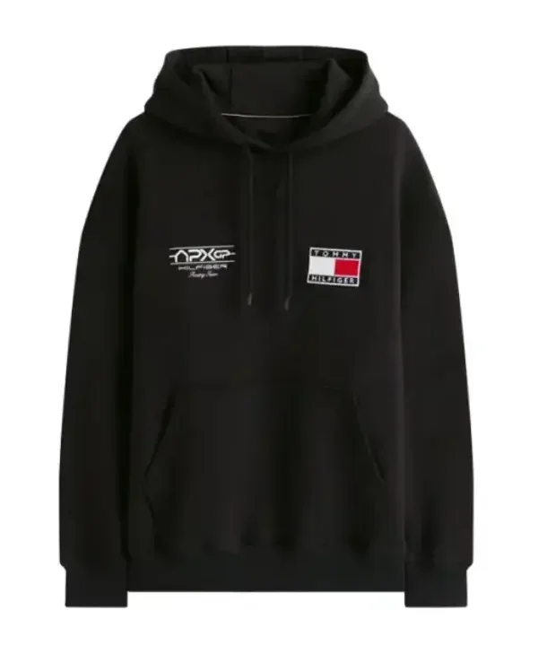 The APXGP Relaxed Graphic Hoodie front style