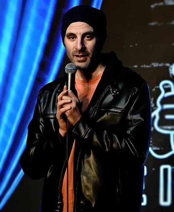 The Ice House Comedy Club Brian Monarch Black Leather Jacket